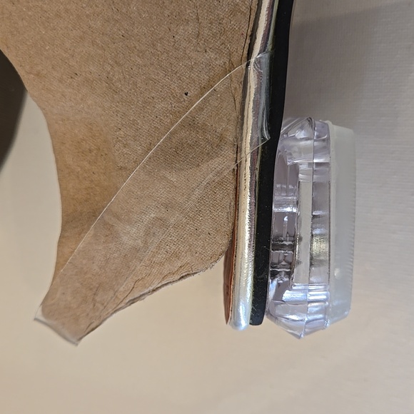 Sparkling Clear Vinyl Rhinestone Crystal embellished Flats 38 NWOT - Picture 8 of 12